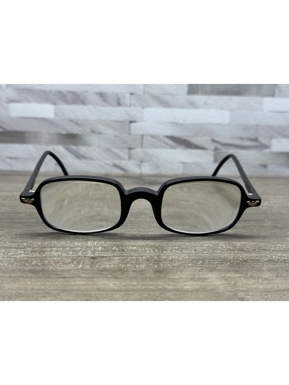 Vintage Emporio Armani Eyeglasses EA512 020 Black Gold Frames ONLY 46[]23-140